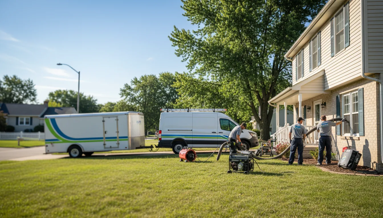 Flooded Basement Restoration And Cleanup With Repair in Westville, IN near me